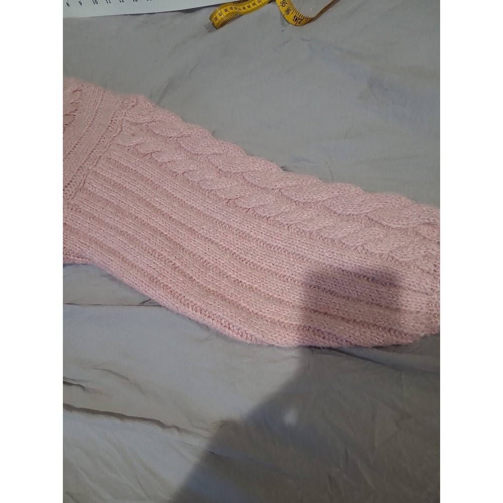 A New Day Mauve Chunky Cable Knit Crewneck Sweater Women SZ XL drop shoulder - Picture 9 of 11